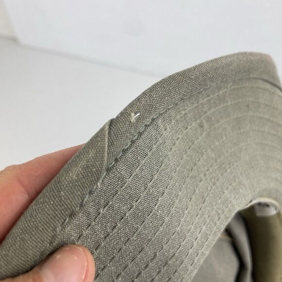 SAGE Fly Fishing River Boonie Gray Canvas Hat Leather Mens Small VTG Made in USA - Picture 9 of 9